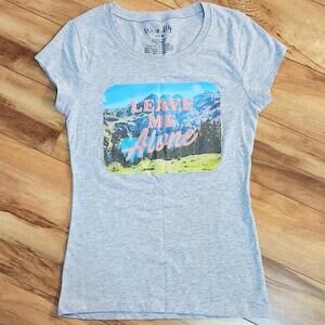 Wound Up Graphic Tee Leave Me Alone Tshirt Top Women's Juniors S